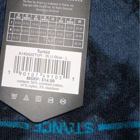 STANCE CASUAL No Show Turbid NWT - Picture 4 of 5